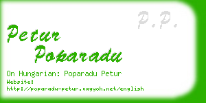 petur poparadu business card